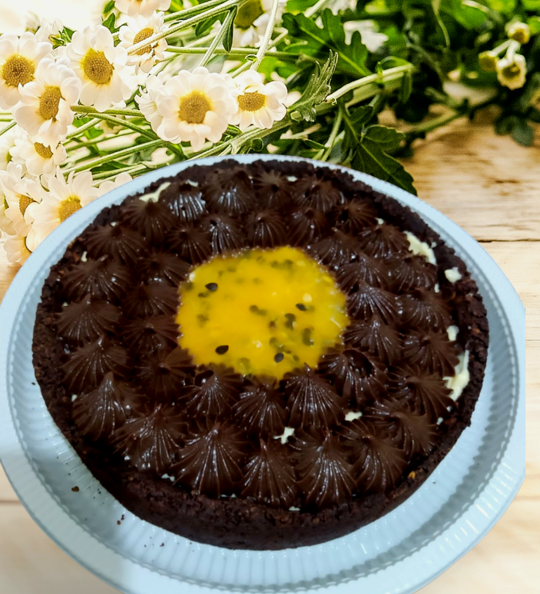 Torta de Maracujá com Chocolate Aro 25 cm